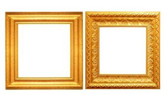 Set of golden vintage frame isolated on white background photo