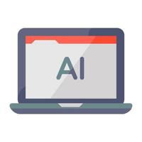 Modern technology icon of ai technology icon in editable vector