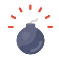 Flat vector design of cyber bomb icon.