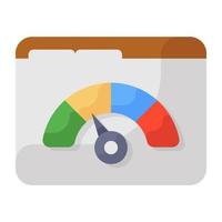 Flat icon of internet speed test vector