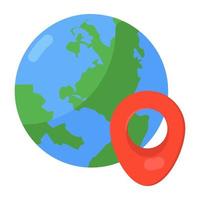 Trendy flat icon of geolocation, flat vector