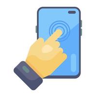 Icon of touch mobile, editable vector