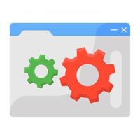 Web support icon in modern flat style vector