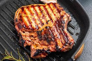 meat steak grill pork fried beef healthy fresh meal food photo