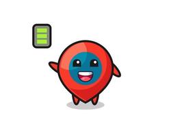 location symbol mascot character with energetic gesture vector