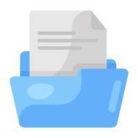 Flat icon of dossier, editable vector