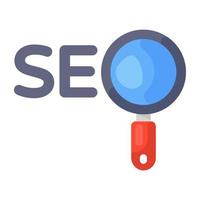 Search engine icon in flat style vector