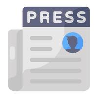 Icon of press release in editable style vector