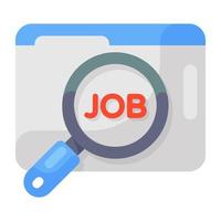 Trendy icon of job search, job hunting vector