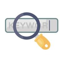 Search engine icon in flat style vector