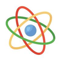 A flat vector style of quantum physics, electron icon