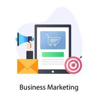 A business marketing flat concept icon vector