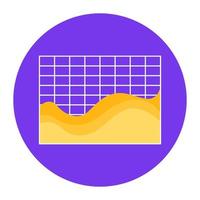 An icon design of percentage chart, business analysis vector