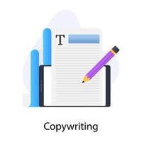 A flat trendy icon of copywriting vector