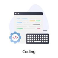 Editable modern flat conceptual style vector of coding icon