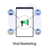 Vector of viral marketing, icon design of public relations