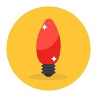 A design of led bulb in modern flat style vector