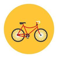 Flat bicycle icon design, pedal bike vector design