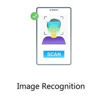 Flat gradient vector of image recognition, face identification