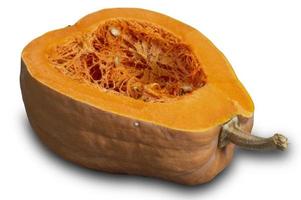 cut orange pumpkin photo