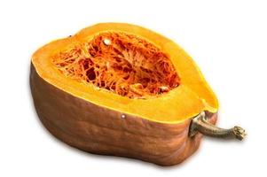 cut orange pumpkin photo