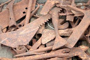 rusted antique hand tools agriculture photo