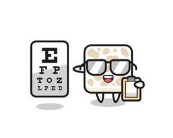 Illustration of tempeh mascot as an ophthalmology vector