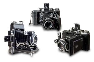 cámara de película plegable vintage foto