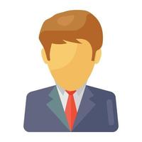 A flat style of businessman icon vector