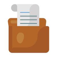 Icon of document case in flat design, trendy style of folder vector
