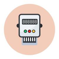 Ammeter icon, voltmeter flat vector style