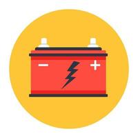 Battery for charging purposes, an icon design of portable battery in trendy flat style vector