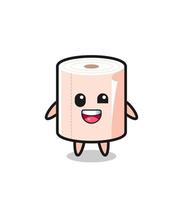 illustration of an tissue roll character with awkward poses vector
