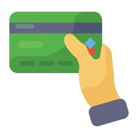 payment, method, card, credit, vector, icon, flat, hand, finance, banking, vector