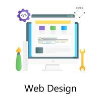 Trendy editable concept icon of web design vector