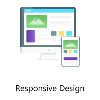 Responsive design vector in gradient design.