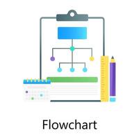 Flowchart vector design, sitemap on a paper