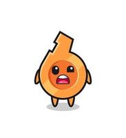 the shocked face of the cute whistle mascot vector