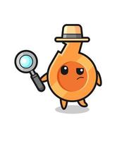whistle detective character is analyzing a case vector
