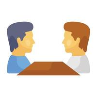 Customer meeting concept icon in flat design vector