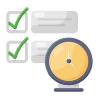 Icon of message time in flat style vector