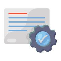 Document management icon in flat style vector