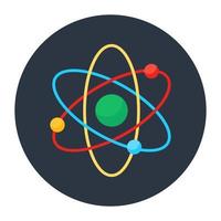 A flat vector style of nuclear physics, editable icon