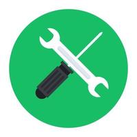 Technical tools icon in flat vector