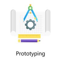 diseño vectorial de boceto, también conocido como creación de prototipos vector