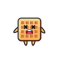 the dead waffle mascot character vector