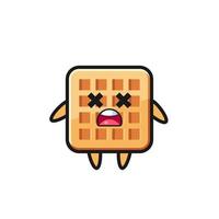 the dead waffle mascot character vector