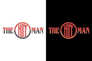 The Hit Man Typography Discription vector