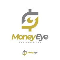 Money Eye logo vector, Creative Money logo design concepts, Letter S logo template vector