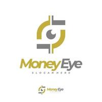 Money Eye logo vector, Creative Money logo design concepts, Letter S logo template vector